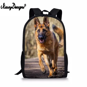 

Men's Backpack School Backpacks for Teenager Boys German Shepherd Printing Laptop Backpack Men Travel Bags Rucksack Women