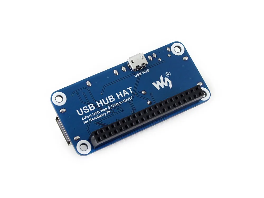 4 Port USB HUB HAT for Raspberry Pi Zero / Zero W, USB to UART Onboard compatible with USB2.0/1.1