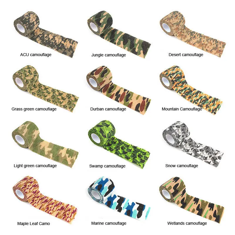 Self-adhesive Non-woven Camouflage WRAP RIFLE GUN Hunting Camo Stealth Tape/_ws