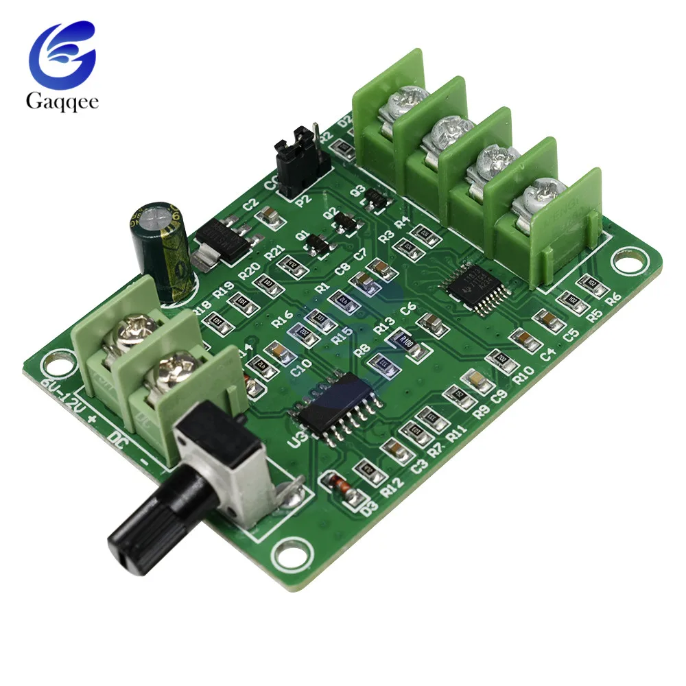 

5V 12V DC Brushless Motor Driver Controller Board w/ Reverse Voltage Over Current Protection for Hard Driver Controller 3/4 Wire