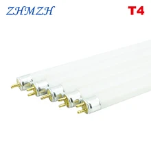 T4 lâmpada tubo t4, luz dianteira espelhada, fluorescente, 6w, 8w, branco, amarelo, azul, verde, farol da lente 220v luz espelhada
