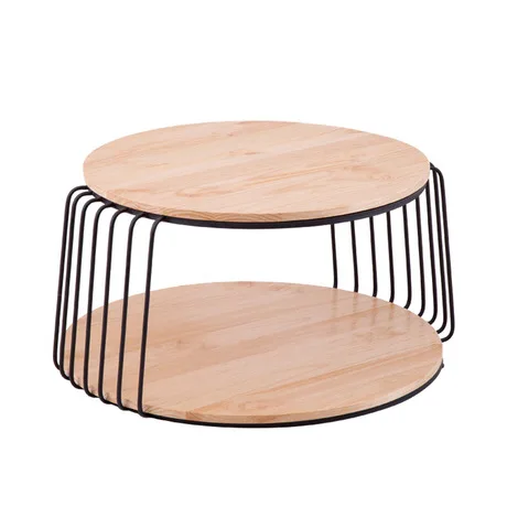 Coffee Tables Living Room Furniture Home Solid Wood Iron Coffee Tables Living Room Furniture Home Solid Wood Iron Round Tea Side Table Be Modern Desk 80 50 Cm 60 50cm In From