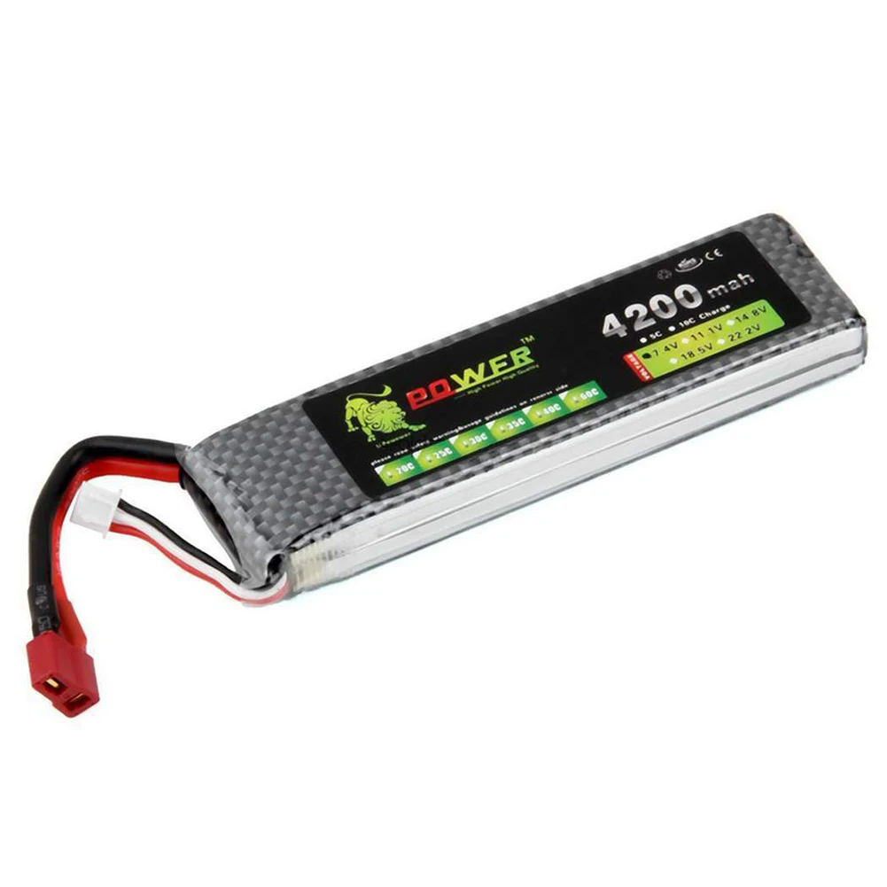 

Lion GSD 7.4V 4200Mah Lipo Battery 25C Max 40C Perfect for RC Car Airplane