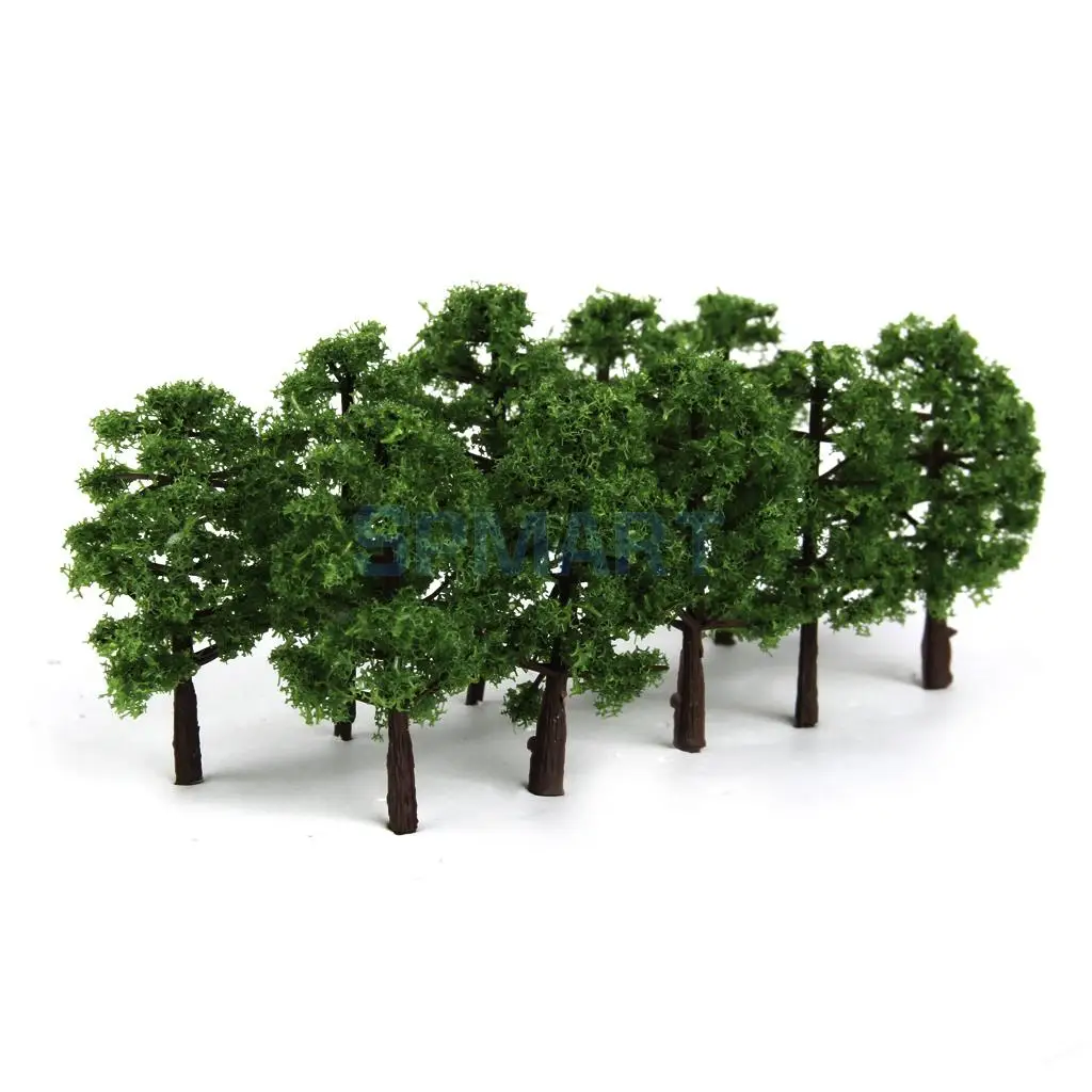 40x Green Tree Model Layout 7.7cm 8cm for 1/150 RR Diorama Architecture Landscape