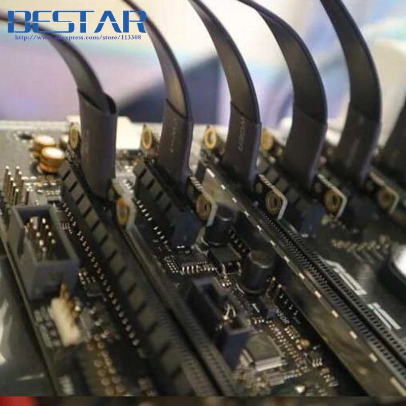 8G/bps PCIe Gen3.0 x1 To x1 Male to Female graphics card Extension cable 25cm 35cm 45cm 55cm 1ft  PCI-E x1 16x PCI-Express 3.0