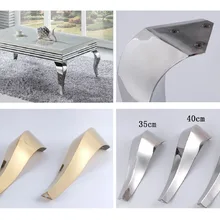 2 шт./лот блестящий золотой Нержавеющая сталь мебель для ванной Чай Кофе табурет для бара, дивана, кресла ноги S змея Европейский