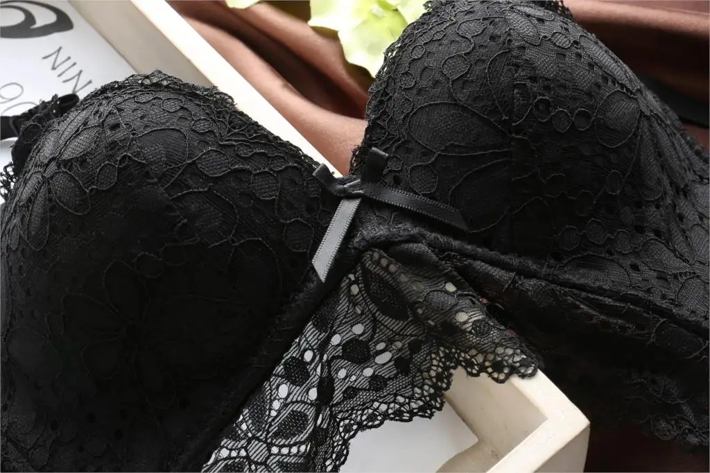 Sexy Lace Bra Adjustable Floral Lace Soft Rims Bra Set Push up Lingerie Women Underwear Sets