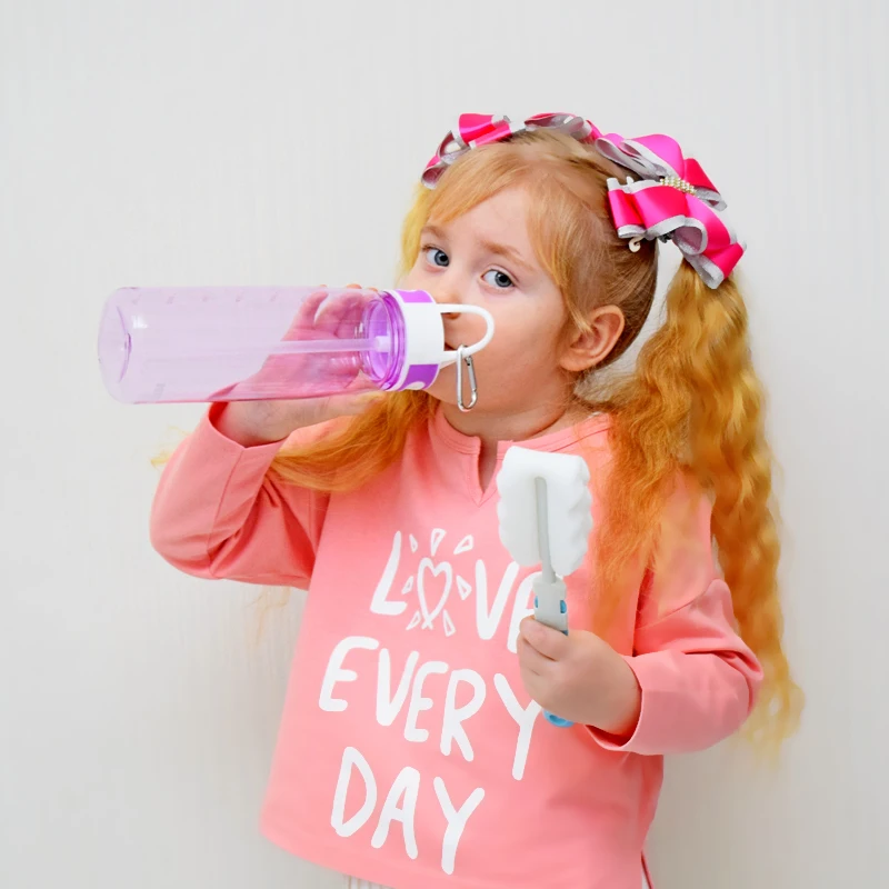 bottled joy 0.7L  water bottle with straw drink Tritan bpa free cute water filter bottles kids Handle my gym Plastic bottle