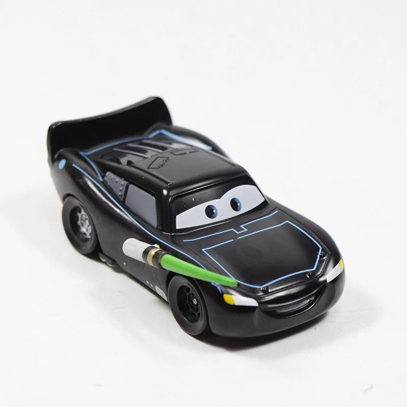 Black Warrior McQuee Игрушки Disney Pixar, персонажи мультфильма «Тачки 3» — Молния МакКуин, трейлер Мак, Джексон Шторм, модели машин 1:55 с литым корпусом, игрушки размером 23 см из металлического сплава - Цвет: Black Warrior McQuee