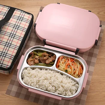 

1 PCS Food container portable 304 stainless steel thermos insulated lunch box children adult lunch box leakproof AP11161131