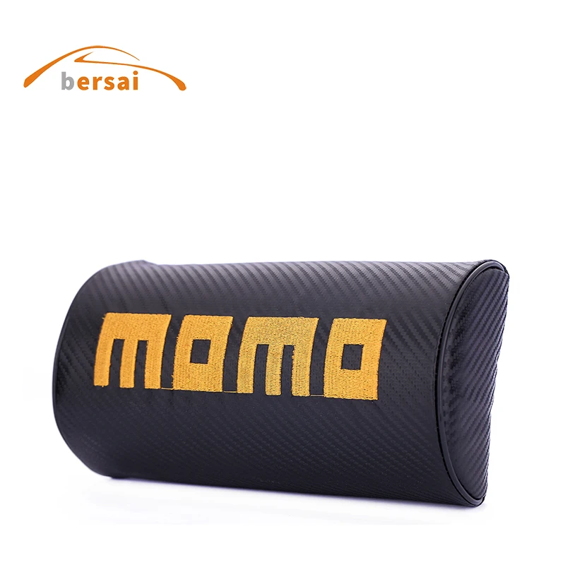 

MOMO Carbon fiber Car seat headrest soft Neck Pillow Car styling for bmw honda mazda volkswagen ford toyota kia Seat accessories