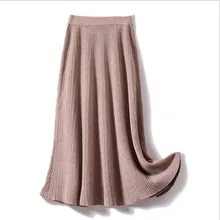 black pink grey flexible stretch high waisted a line warm thermal knitted skirt for women winter knit womens skirts saia saias