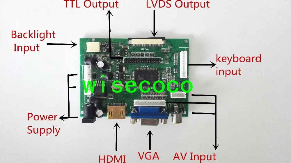 Тестирование нового для Raspberry Pi 1280*800 N070ICG-LD1 ips 7 дюймов ЖК-дисплей Экран Дисплей пульт водителя Управление доска 2AV HDMI VGA