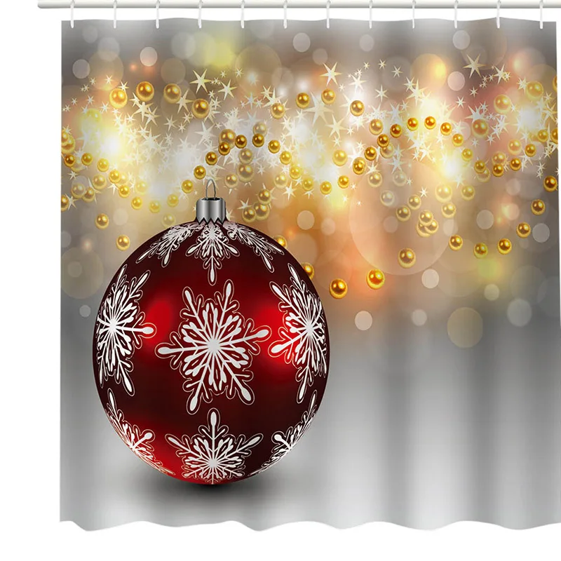 Новинка 2018 года Рождество аксессуары для домашний Душ шторы Санта Клаус снег человек дерево ясно печатных Шторка для ванной содержит