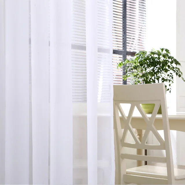 modern plain white sheer curtains kitchen voile tulle curtains for living room bedroom door window custom ready made 1 panel - White Sheer Curtains modern plain white sheer curtains kitchen voile tulle curtains for living room bedroom door window custom ready made 1 panel - White Sheer Curtains