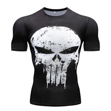 Gyms t-shirt Summer 3D Fitness men’s t-shirt the Avenger Compression Shirt Fitness menswear Quick-drying workout fitness t-shirt