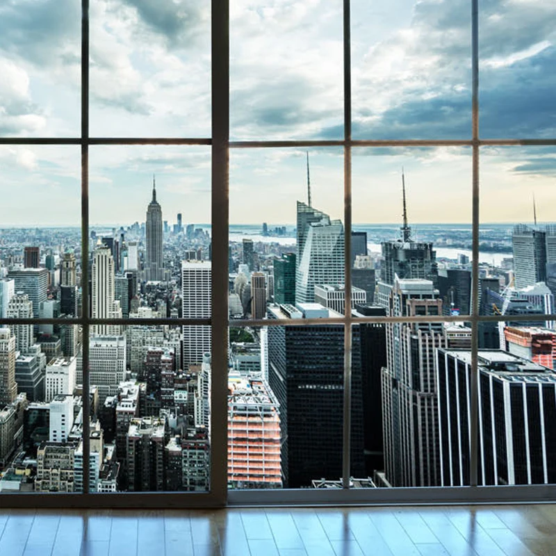 custom photo wallpaper new york city building window landscape