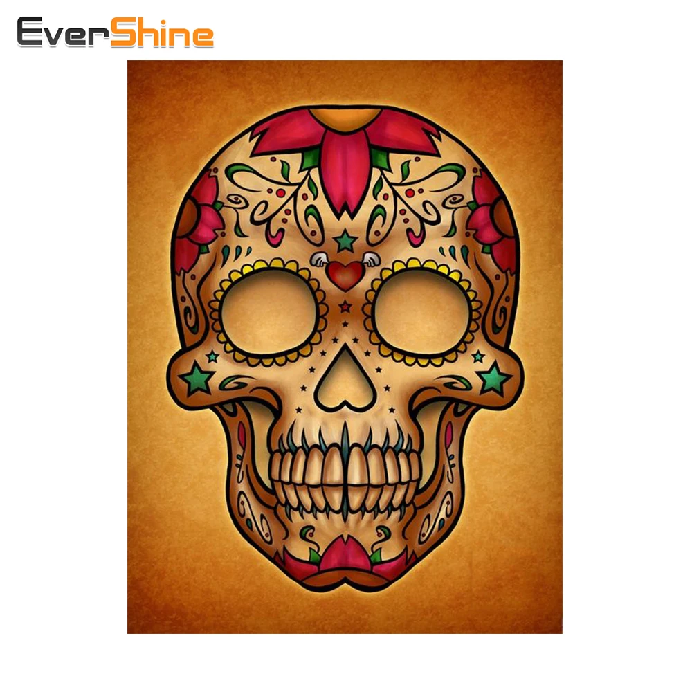 Colorful Human Skeleton Diamond Painting Cross Stitch Full Square