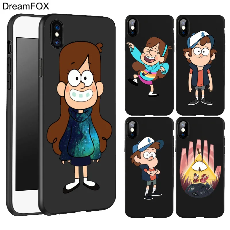 

DREAMFOX L056 Gravity Falls Black Soft TPU Silicone Case Cover For Apple iPhone 11 Pro XR XS Max X 8 7 6 6S Plus 5 5S 5G SE