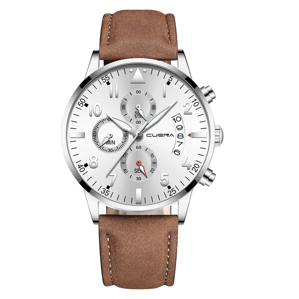 

Men Military Luxury Sports Watch Analog Sport Leather Quartz Mens Watches