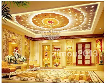 

Custom 3d ceiling wallpaper The great hall of the people the zenith ceiling hotel room mural wallpaper