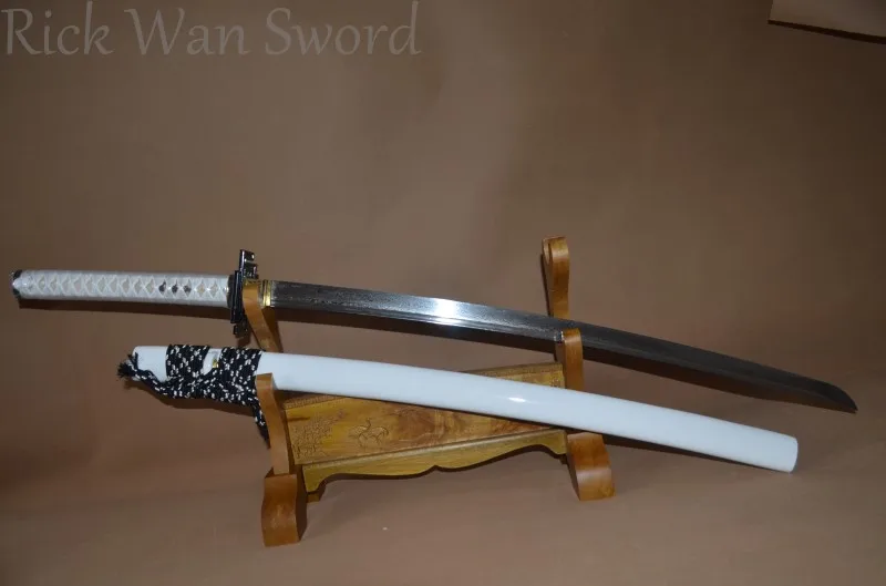 

ANIME BLEACH HANMADE JAPANESE SAMURAI KATANA SWORD DAMASCUS FOLDED STEEL SHARP FULL TANG BATTLE READY
