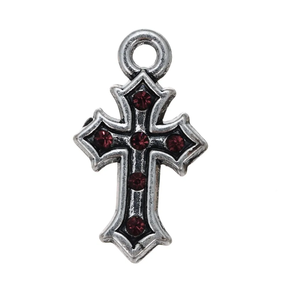 Aliexpress.com : Buy my shape 30pcs a lot crystal cross religious charm ...