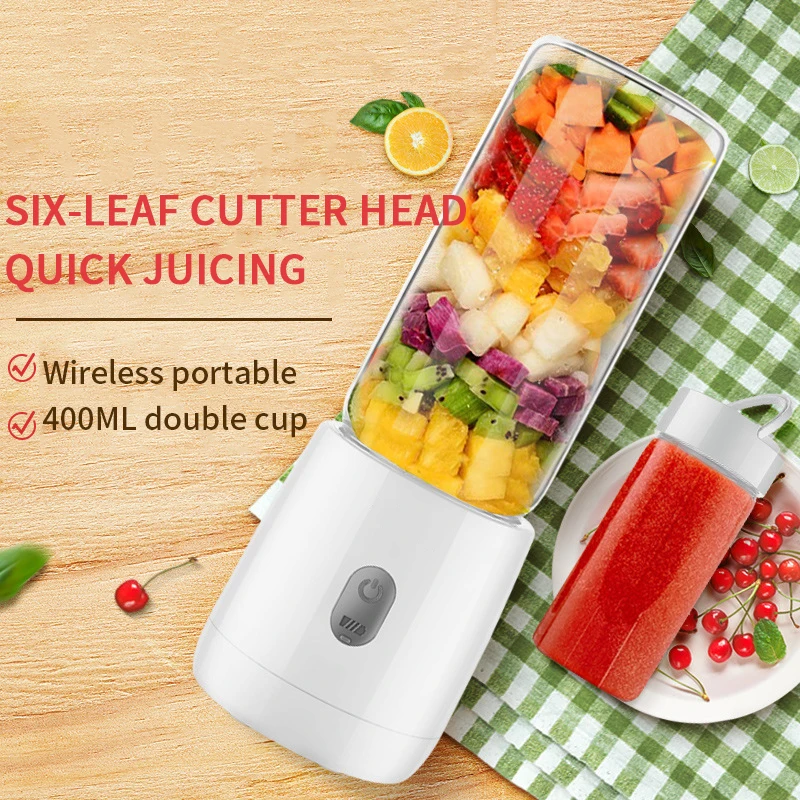 

400ml portable mini 6 Blades Blender juicer Electric Mixer Mini USB Rechargeable Blenders Fruit Extractor Food Maker Smoothie