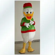Зеленый Дейзи Дак взрослых мультфильм Маскоты костюм нарядное платье для взрослых Размеры