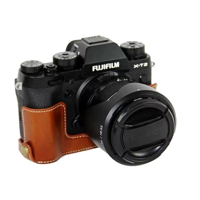 Чехол из искусственной кожи для камеры наполовину для FujiFilm XT2 XT3 FUJI X-T2 X-T3