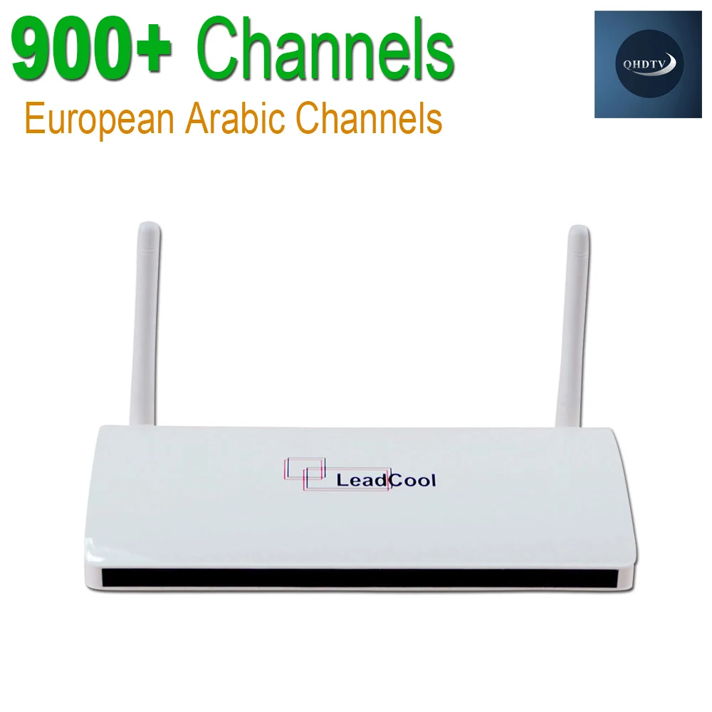 New Android tv leadcool box with 1 year subscription qhdtv Arabic French English language channels Hot selling to Europe