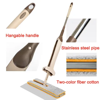 

Double Sided Mop Self Wringing Flat 360 Spin Lazy Mop Floor Cleaning Hardwood Floor Kitchen TSH Shop