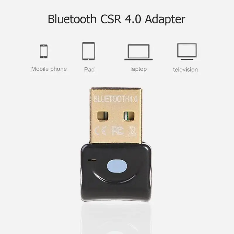 USB Bluetooth 4,0 адаптер беспроводной приемник Dongle передатчик для компьютера PC черный/белый