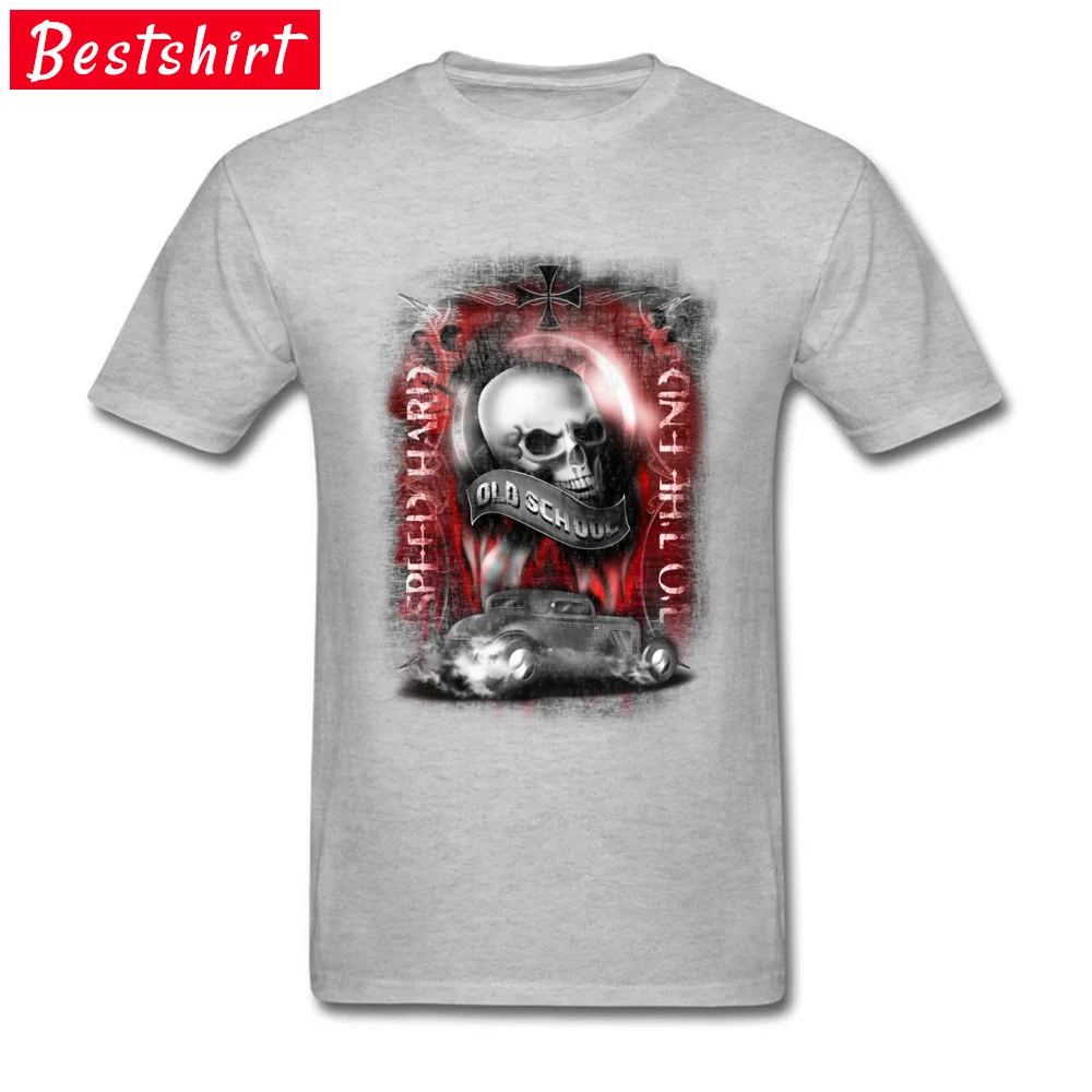 Speed Hard Summer Pure Cotton O-Neck Tees Short Sleeve Personalized Tee-Shirt Company Simple Style Tshirts Free Shipping Speed Hard grey