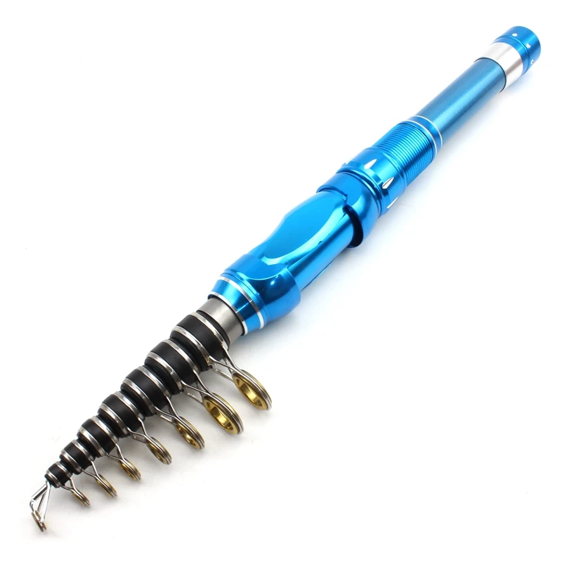 Vara de Pesca Telescópica de Fibra de Carbono Haste de Fiação Vara de Viagem de Pesca Nova Promoção! Azul 1.8m 2.1 Ultra-curto Super Difícil 1.5 m 3 2.1 m haste de fiação ultra-curto super
