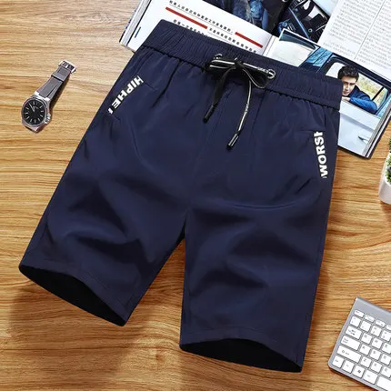 NEW 2019 Summer high quality Active Quickly drying loose elastic waist Zipper pocket joggers Fitness Solid shorts men plus M-4XL