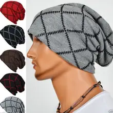120 шт./лот новинка зимние унисекс теплый вязаный плед в стиле хип-хоп Skullies шапочка