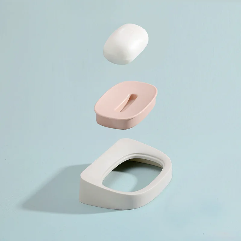 Household Bathroom Drain Soap Box Detachable Double-layer High Quality Plastic Soap Box Wall-mounted Soap Holder Household Items