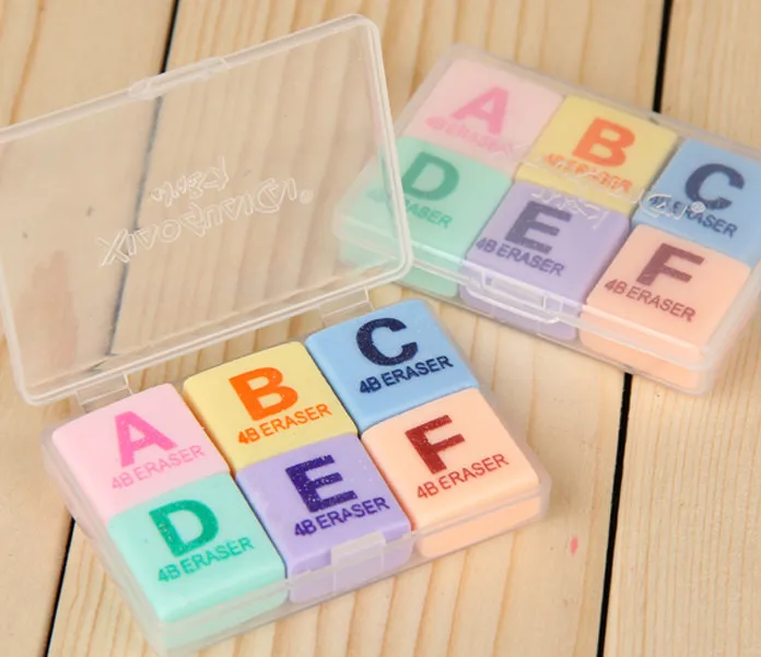 Hot Sale ABC English Letter Erasers School Supplies Students Reward