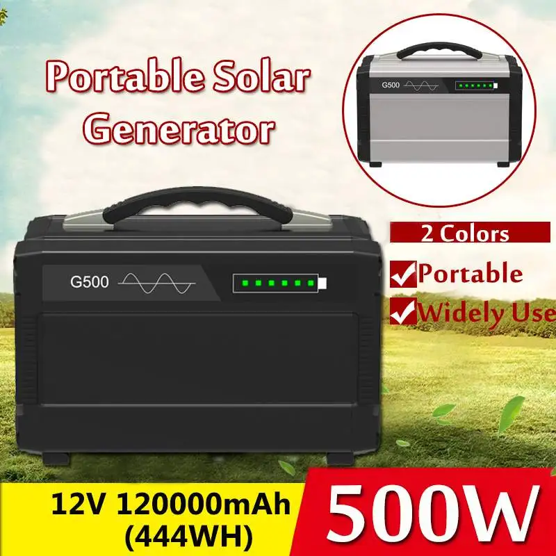 

500W 5 Way Output 12V 110V 220V Pure Sine Wave Portable Solar Generator Power Outdoor Power Led Lighting System Home Outdoor