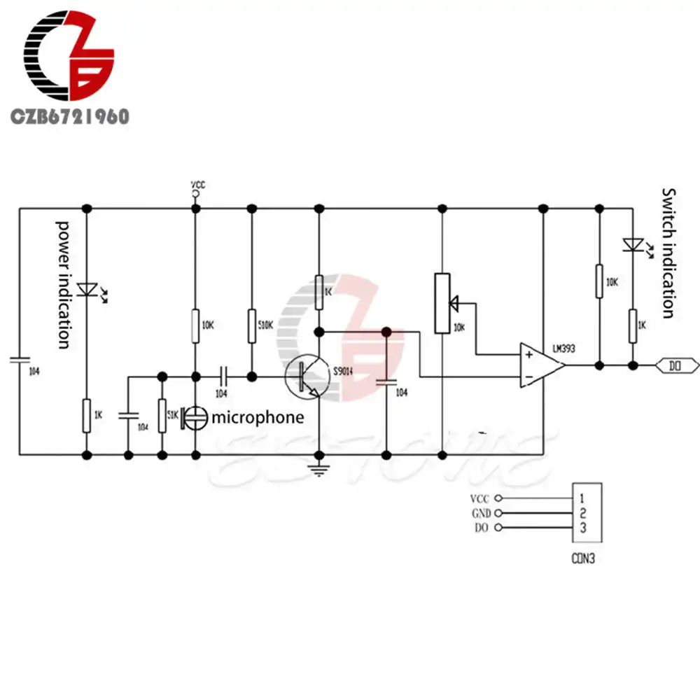 Microphone Sensor High Sensitivity Sound Detecte Voice switch Module B2AD