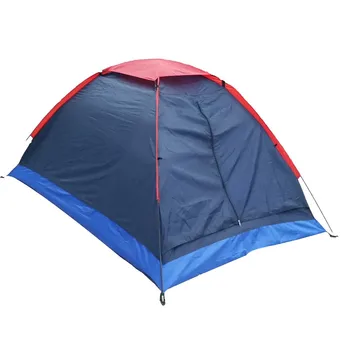 

2 People Outdoor Travel Camping Tent Beach Kit Fishing Tent with Carry Bag for Hiking Traveling Fiberglass Pole Blue