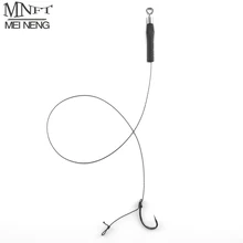 MNFT 6 компл./упак. крючок Без Бородки руки связали Карп Рыбалка волос Rig с шарнирным соединением с плетеными нитями леска, крючки, станок и Размеры 6#8#10