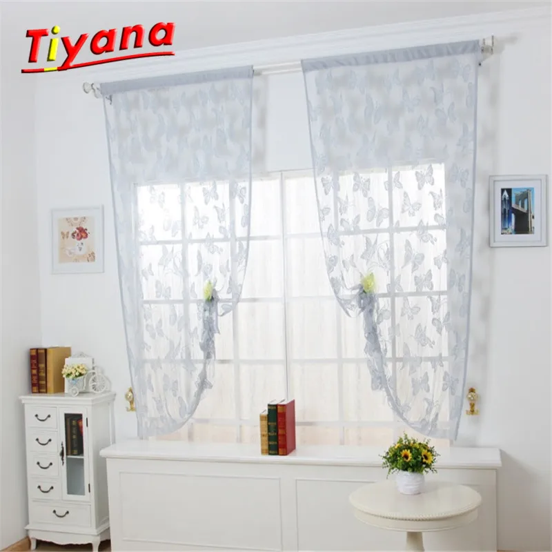 

Line Screen Curtain Blue Butterfly Door Black String Curtain Thread Fringe Window Panel Room Divider Strip Pink Tassel WP241 *30