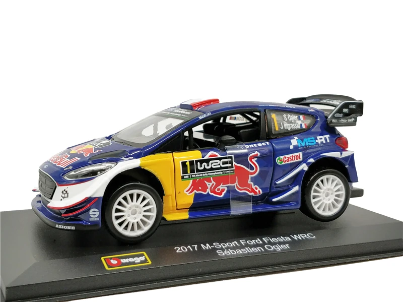 Модель автомобиля Bburago 1:32 Redbull M Sport Ford Fiesta WRC литой под давлением миниатюрный
