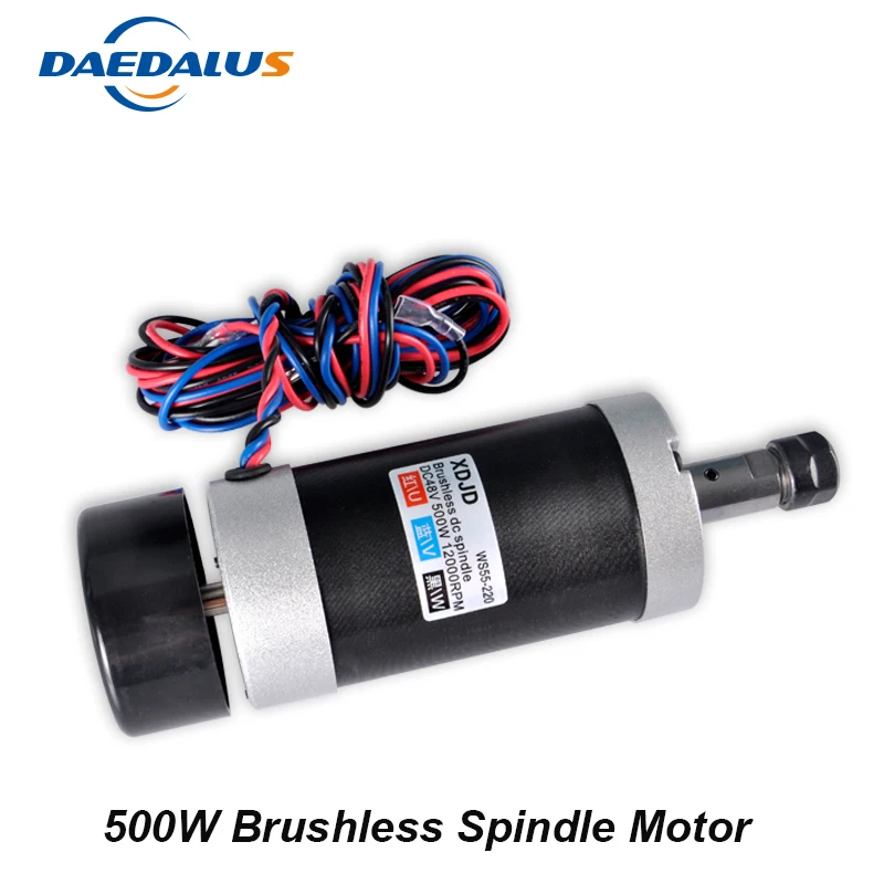 

500W CNC Spindle Motor 12000 RPM DC Brushless Spindle ER11/ER16 Motor For Milling Machine Tools