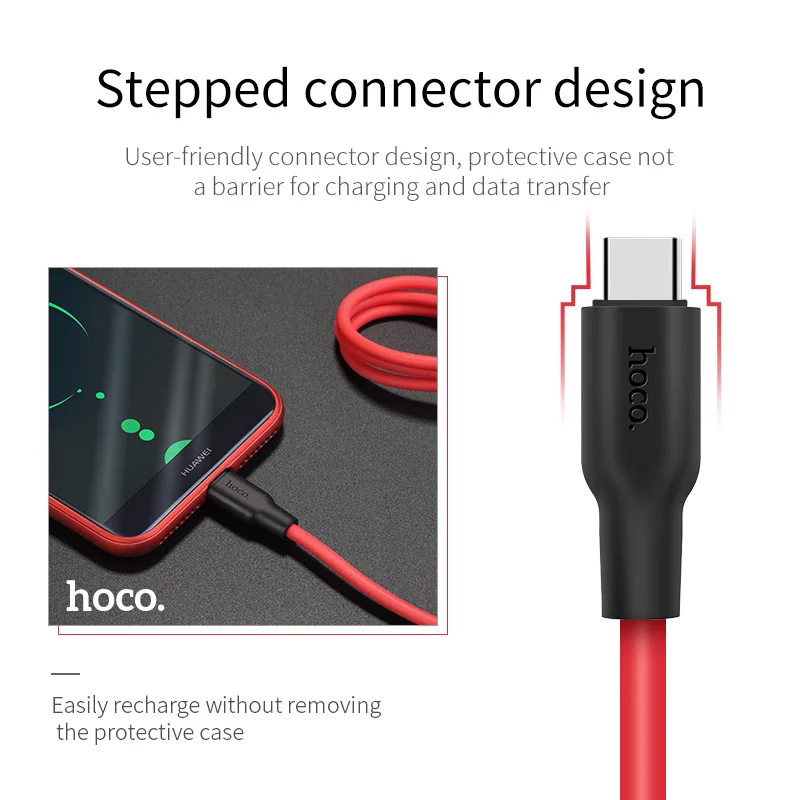 НОСО силиконовый Тип USB c 2A USB c быстрой зарядки данных Тип кабеля-C usb Зарядное устройство кабель для Galaxy s8 плюс Xiaomi 6 MI5