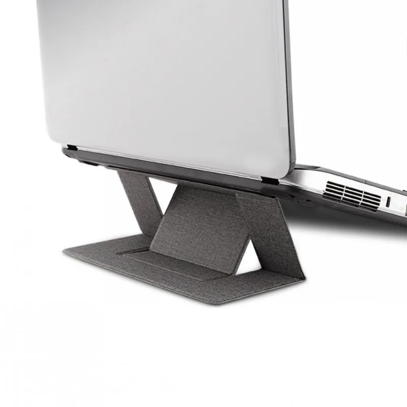 Ноутбук Стенд Ультра Тонкий Невидимый Регулируемый ПК держатель портативный складной стол подставки для Apple MacBook - Цвет: Grey