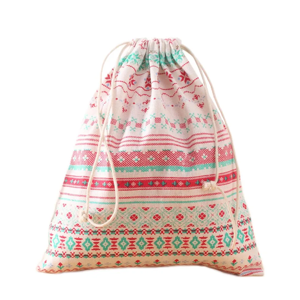 Cute Signature Cotton Storage drawstring Bags Drawstring Backpack Baby Kids Toys Travel Shoes Laundry Lingerie Makeup Pouch