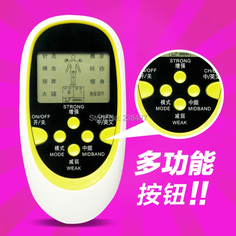 

FREE SHIPPING dual-output digital meridian massage bilingual household pulse meter lumbar cervical massage